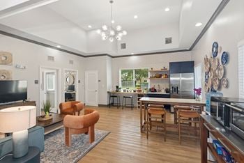 Social lounge with kitchen